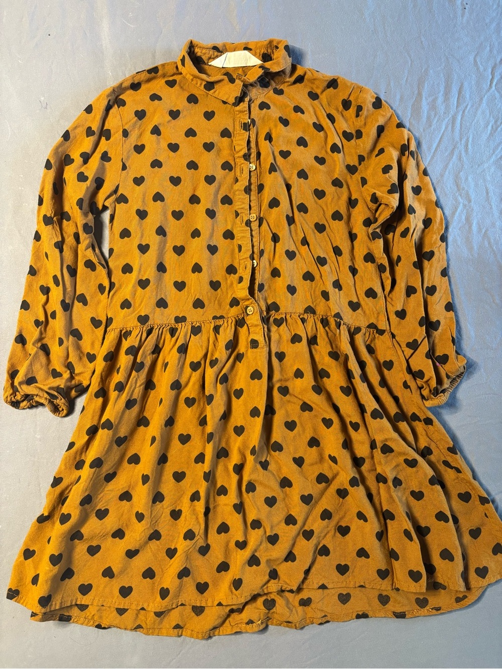 H&M Girls Button Heart Blouse Sz 9